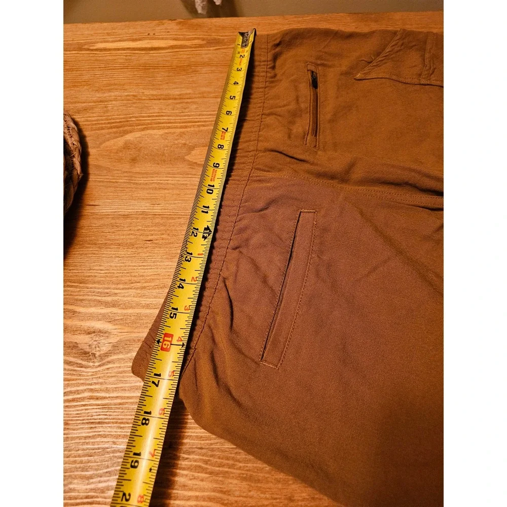 Woolly Clothing Co Merino Wool Canvas Pants Brown Mens Large Elastic Waist 0184